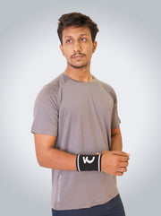 Power Tees Round Neck- Dark Grey efficult